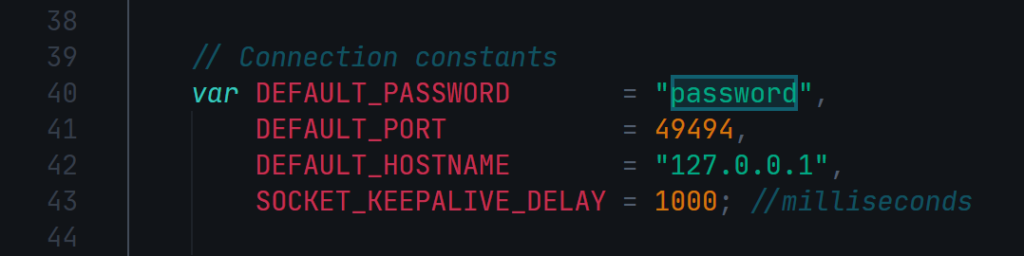 Shows the default password as a constant in lib\photoshop.js.
